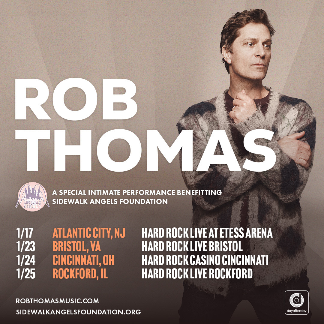 Rob Thomas Announces Sidewalk Angels Shows In January